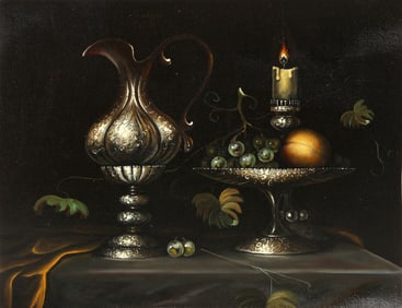 Abraham Straski, Still Life, Oil on Canvas