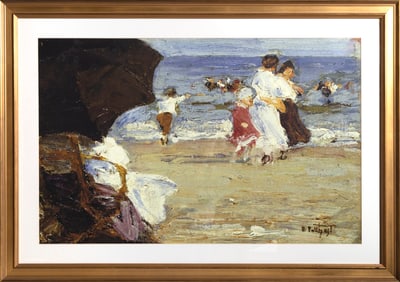 After Edward Henry Potthast, The Beach Umbrella, Giclee Print