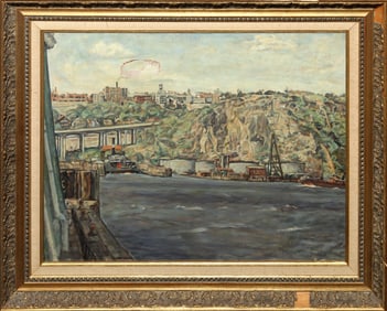 Unknown Artist, Water Under the Bridge, Oil on Canvas