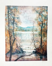 Antonio Rivera, La Cascade, Lithograph