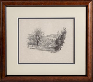Jim Gray, Country Lane, Pencil on Paper