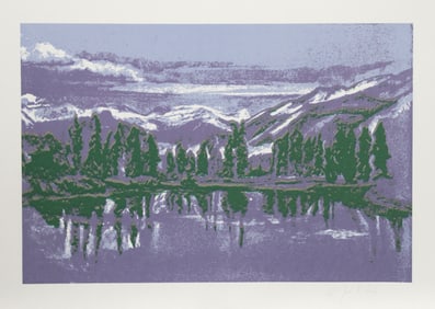 John M. Healy, Mountain Lake, Screenprint