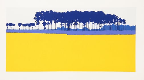 Daniel Riberzani, Peupliers Bleus, Screenprint
