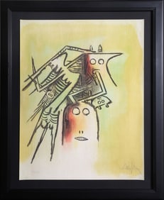 Wifredo Lam, El Casquee (She with Helmet) from the Pleni Luna Suite, Lithograph