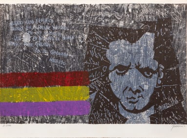 Antonio Frasconi, A Lorca, Lithograph