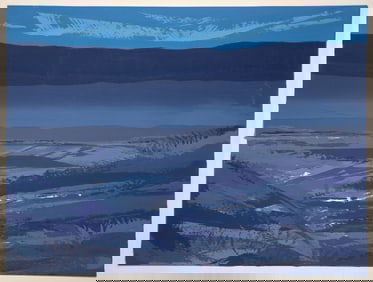 Joseph Grippi, Waterscape, Screenprint Monoprint