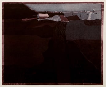 Linda Plotkin, Mountain Ridge, Etching and Aquatint on BFK Rives