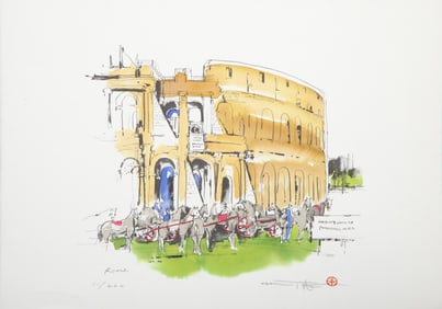 Osamu Tatematsu, Rome, Lithograph