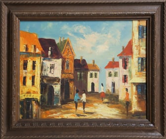 Wong, Cityscape, Oil on Canvas
