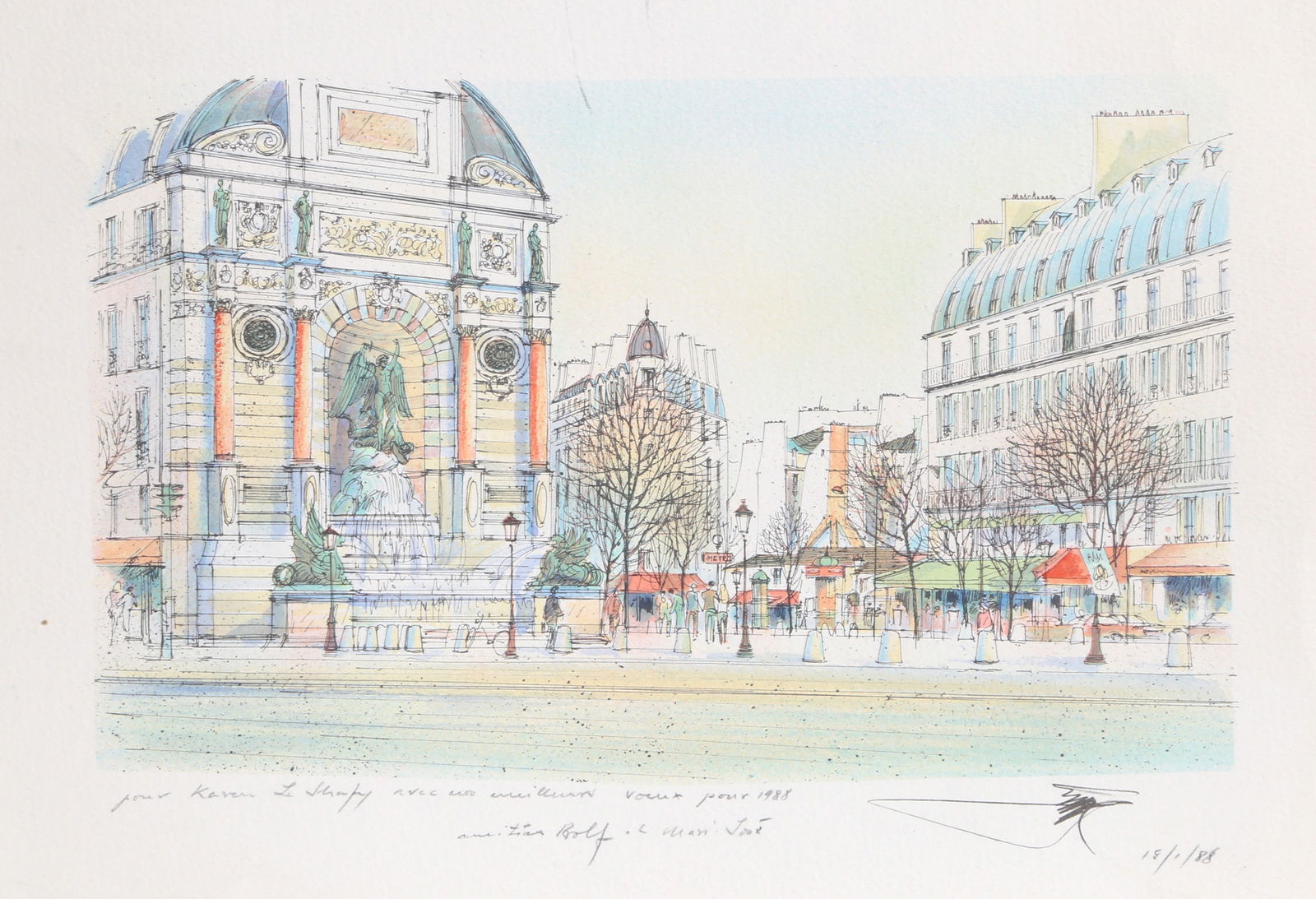 Rolf Rafflewski, Promenade, Lithograph (1 of 1)