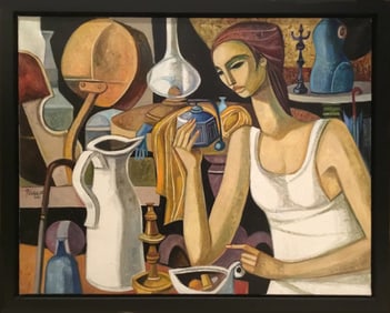 Lucio Ranucci, Discovery in the Attic, Acrylic on Canvas