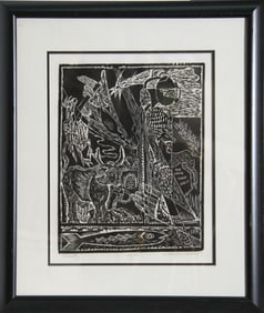 Alexander Raymond Katz, Purity from The Mishna Portfolio, Woodcut