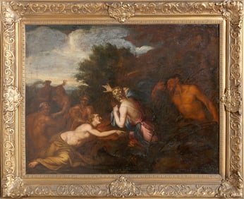 Unknown Artist, Good vs Evil, Oil on Canvas