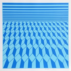 Roy Ahlgren, Environment (Blue), Screenprint