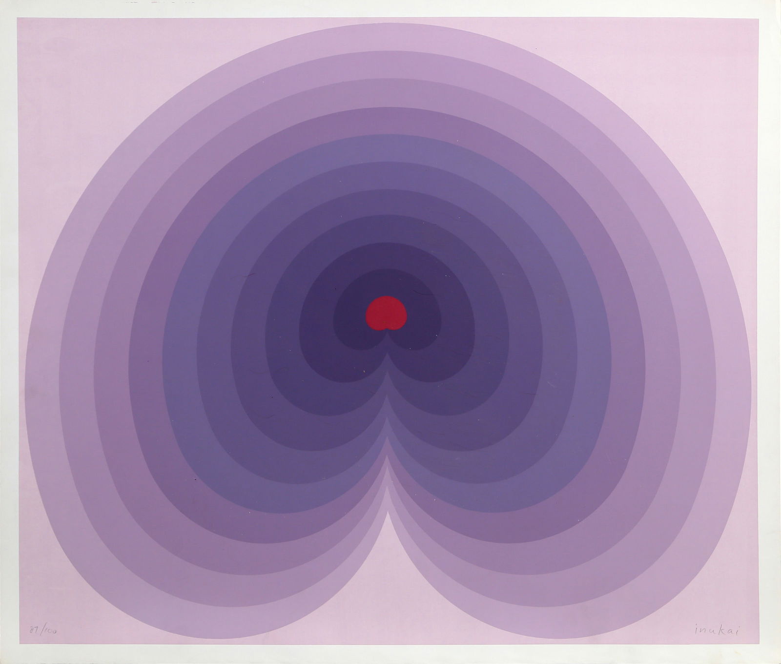 Kyohei Inukai (aka Earle Goodenow), Pulse, Screenprint: Artist: Kyohei Inukai (aka Earle Goodenow), American (1913 - 1985) Title: Pulse Year: circa 1970 Medium: Screenprint, signed and numbered in pencil Edition: 100 Image Size: 21 x 25.5 inches Size: 23 x