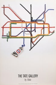 David Booth, London Underground, Poster mounted to foamboard