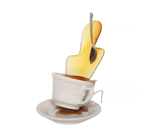 Geoffrey Rose, Frozen Moments - Spilt Tea, Resin sculpture