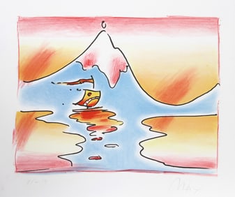 Peter Max, Himalayan Valley, Lithograph