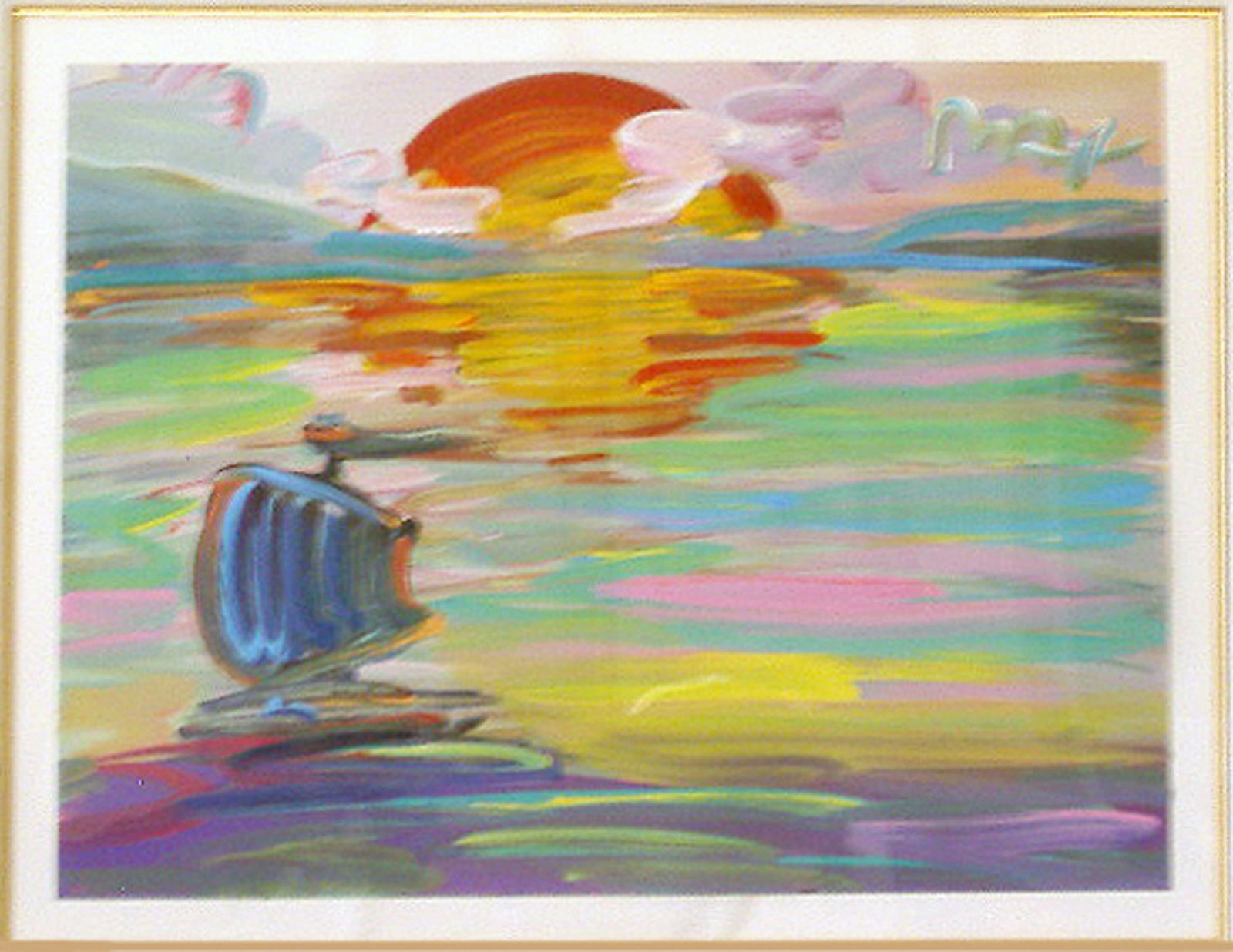 Peter Max, America 500 Set Sail, Acrylic on Paper: Artist: Peter Max, German/American (1937 - ) Title: America 500 Set Sail Year: circa 1999 Medium: Acrylic on Paper, signed u.r. Size: 30 x 36 in. (76.2 x 91.44 cm) Frame Size: 42 x 48 inches Descripti