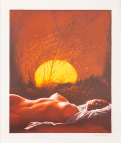 Sandu Liberman, Harvest Moon, Lithograph