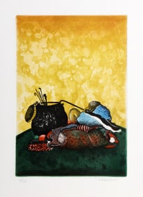 Elie Abrahami, Untitled (Fabric), Etching with Aquatint