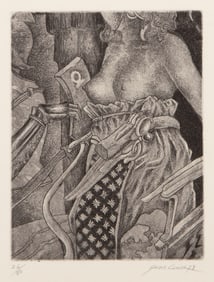 Saint Clair Cemin, Topless Woman, Etching and Aquatint on Arches