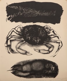 Aubrey Schwartz, Crayfish, Lithograph on Arches