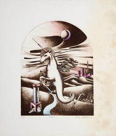 Douglas C. Backhaus, Air, Hand colored Etching