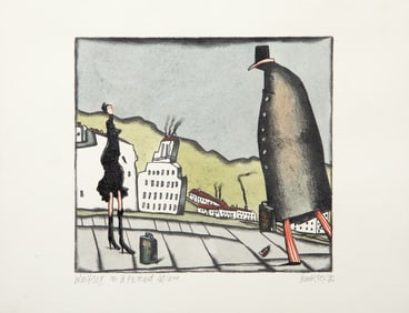 Karel Havlicek, Waiting on a Friend, Screenprint