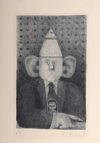 Etienne Delessert, The Oracle, Lithograph