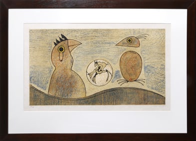 Max Ernst, Oiseaux Souterrains, Lithograph on Japon paper