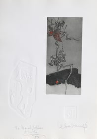 Lebadang (aka Hoi), Autumn Tree Branch, Etching with Relief