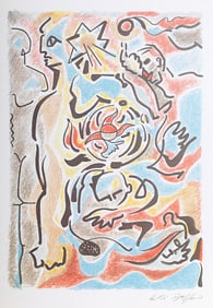 Andre Masson, Sun Figures from the Omaggio a Michelangelo Portfolio, Offset Lithograph