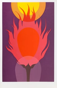 Clarence Holbrook Carter, Burning Bush, Screenprint