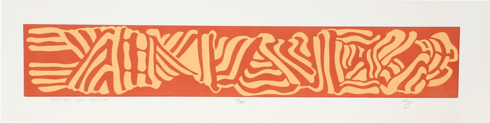 Elen Sevy, Extended Life LIne II, Embossed Color Etching