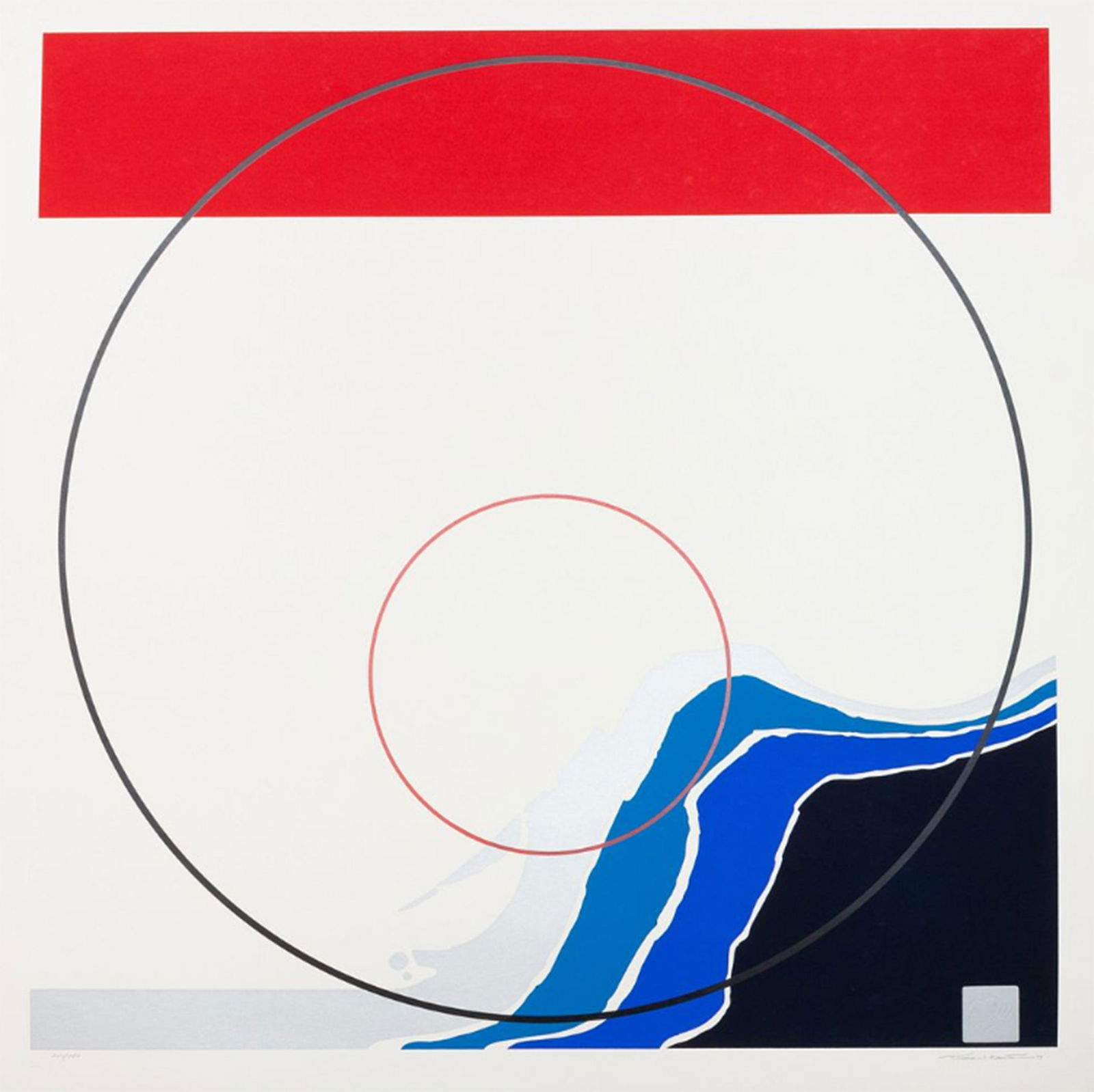 Thomas W. Benton, Blue Landscape, Screenprint (1 of 1)