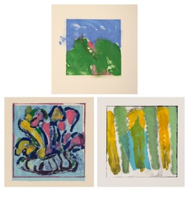 Lucio Pozzi, Lot of Three Monoprints