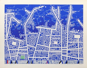 Risaburo Kimura, City 131, Screenprint