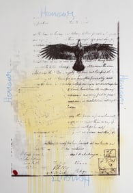 Ron Baird, Honour, Monoprint screenprint with hand coloring