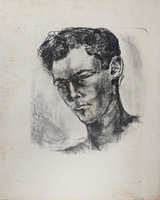 Misch Kohn, Portrait, Stone Lithograph