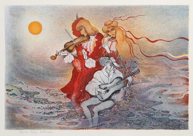 Zina Rothman, Trio, Lithograph