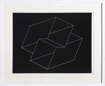 Josef Albers, Problem in Linear Construction - P2, F10, I1, Screenprint