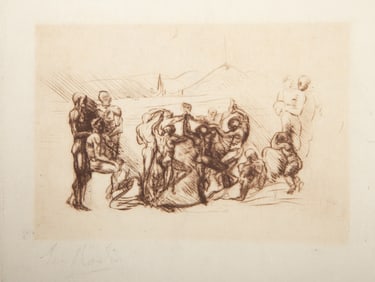 Auguste Rodin, La Ronde, Drypoint