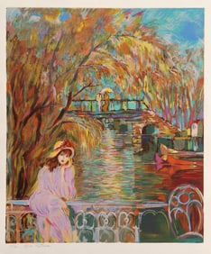 Zina Rothman, On The Bridge, Screenprint