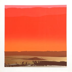 Joseph Grippi, Red Landscape, Screenprint