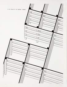 Robert Morris, Stockade from In the Realm of the Carceral, Etching with Aquatint