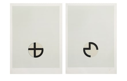 Jo Baer, Lot of Two Lithographs from the Cardinations Series