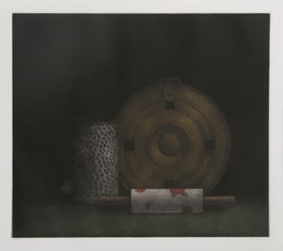 Tomoe Yokoi, Still Life with Rolling Pin, Mezzotint