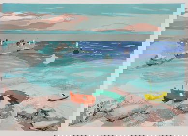 Georges Lambert, Seaside, Lithograph