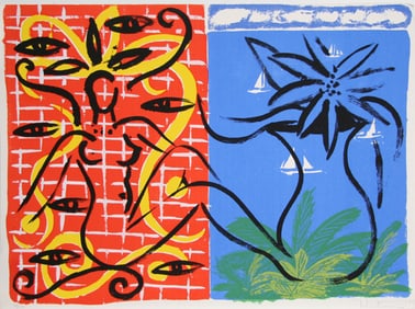 Stefan Szczesny, The Eyes at Mandalay, Screenprint